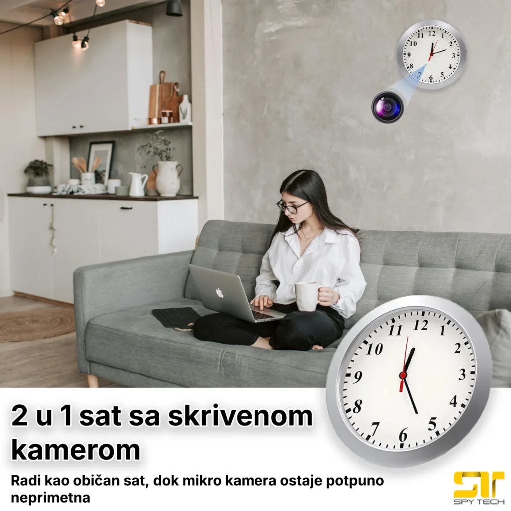 SPY Kamera Zidni Sat 8mpix - Image 4