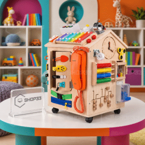 01 MONTESSORI Edukativna Drvena Busy Kuća