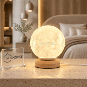 3D Mesec Lampa sa Postoljem 13cm