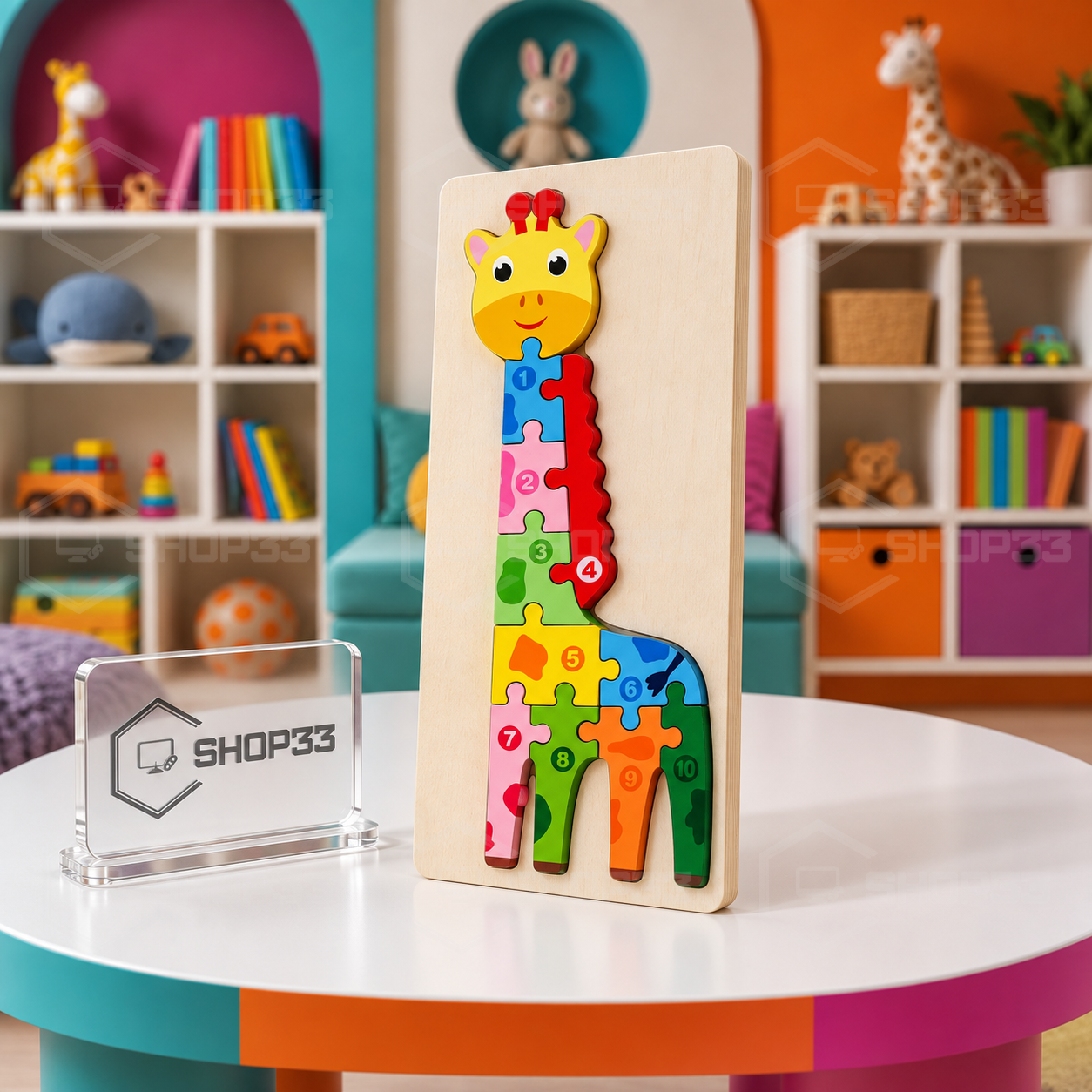MONTESSORI Drvena Slagalica sa Brojevima - Image 3