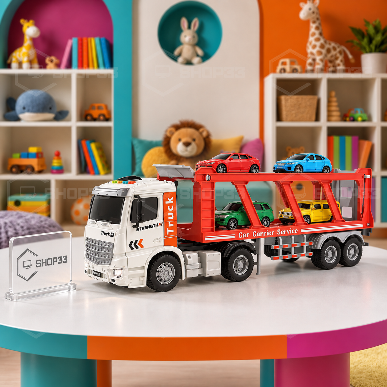 Igračka Kamion sa 4 Automobila 1:24 - Image 3