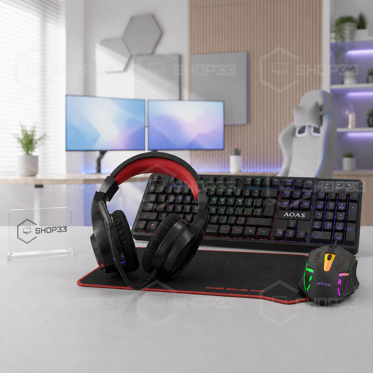 AOAS 4u1 Gaming Set RGB Crni - Image 4