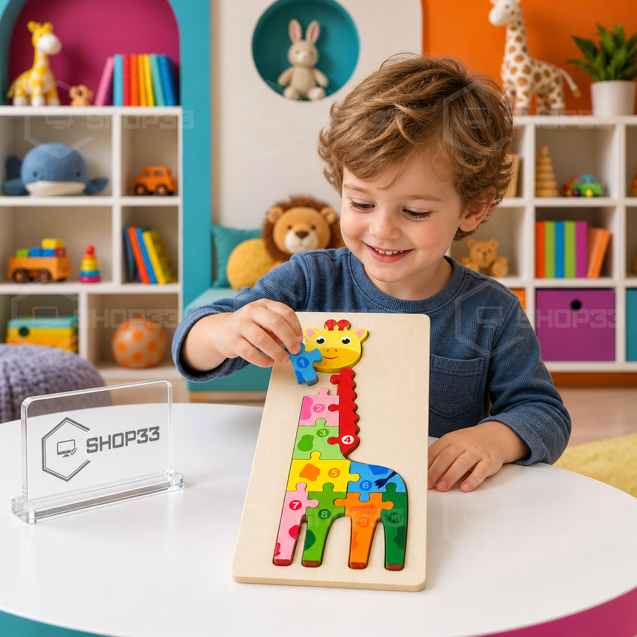 MONTESSORI Drvena Slagalica sa Brojevima - Image 2