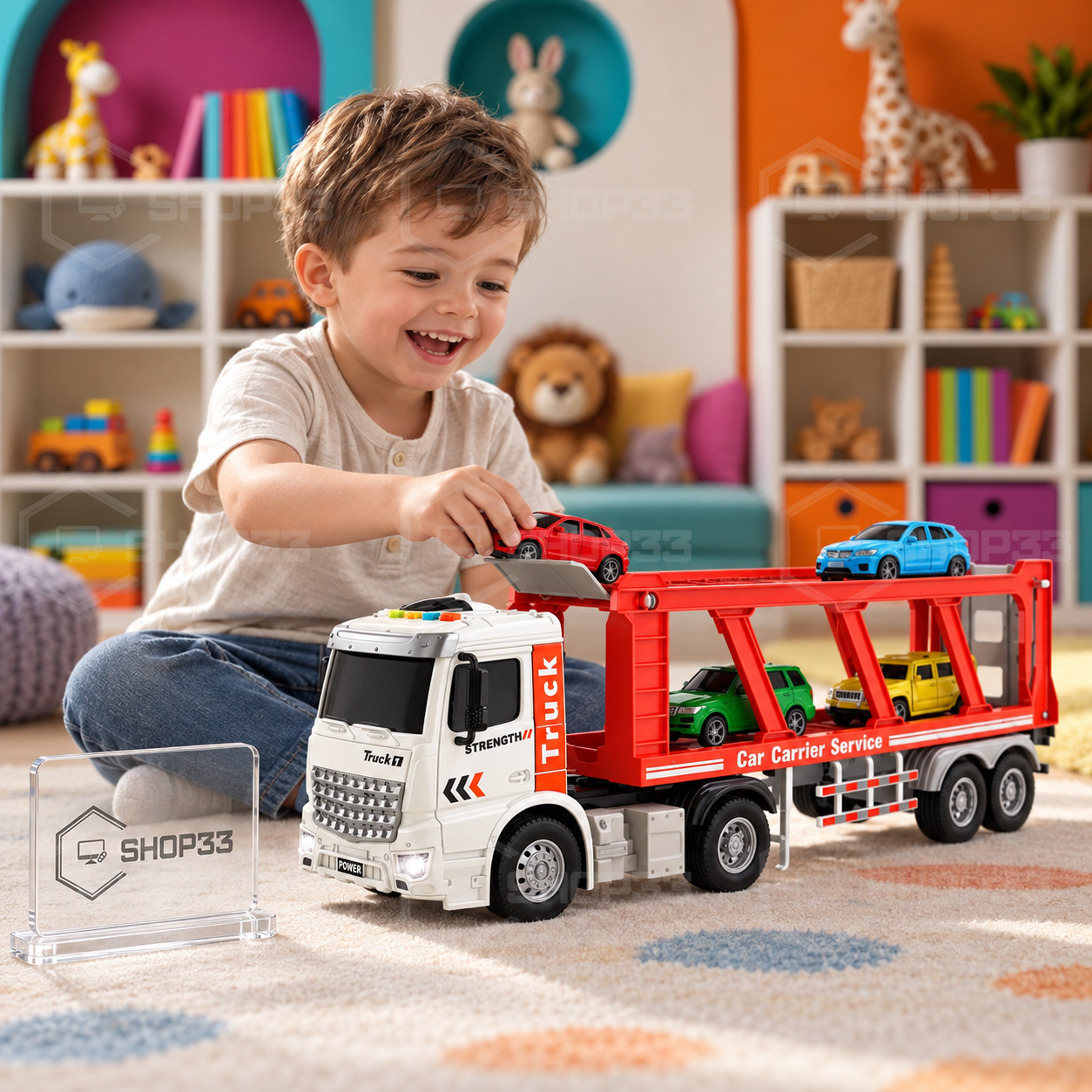 Igračka Kamion sa 4 Automobila 1:24 - Image 2