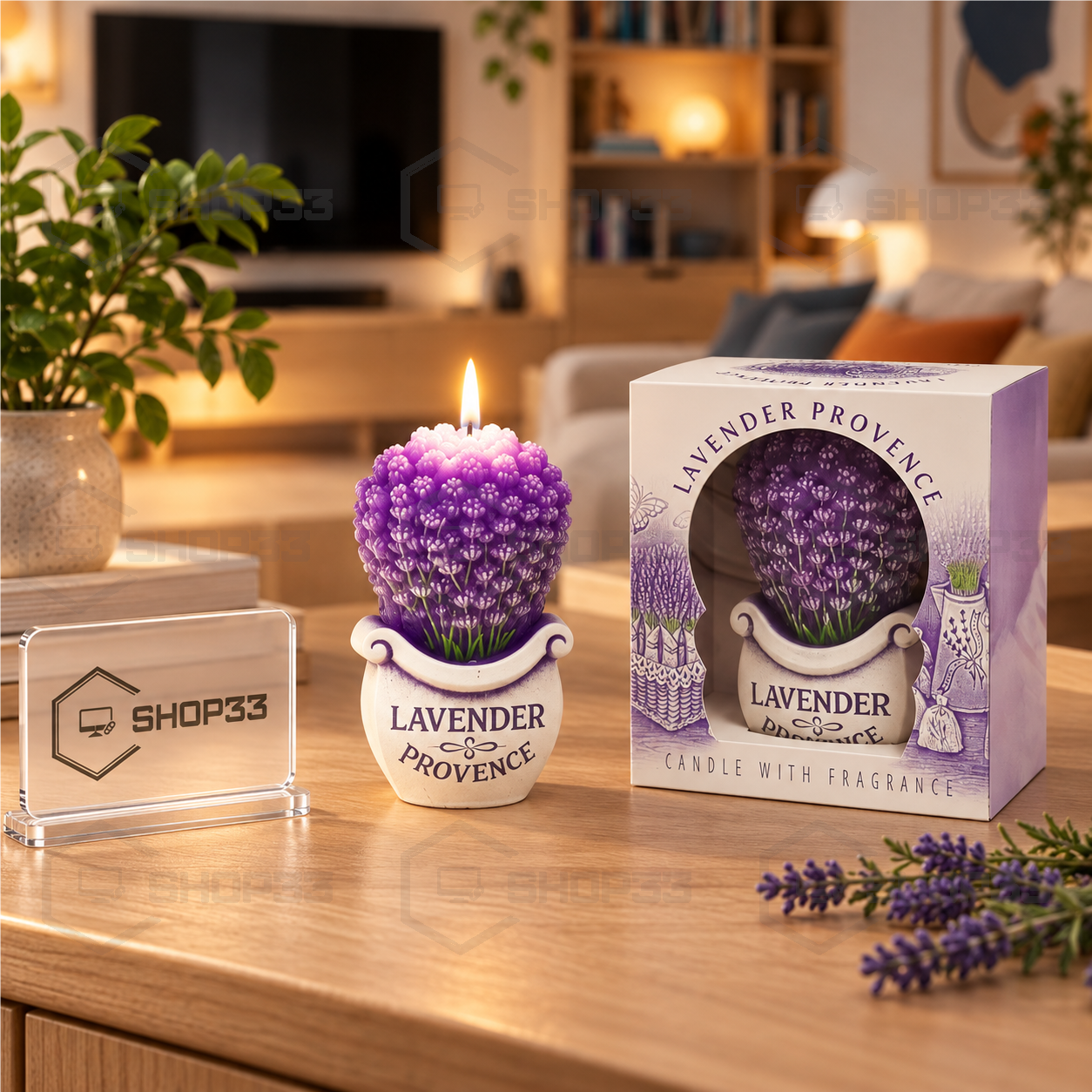 BARTEK CANDLES Lavender Bouquet Mirisna Sveća 14cm - Image 2
