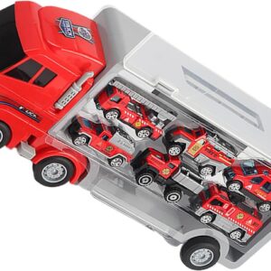 1 Toy Fire Truck Carrier Set