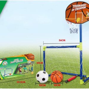 1 VS Sport Toys Set – 2-u-1 Gol za Fudbal i Košarkaški Obruč