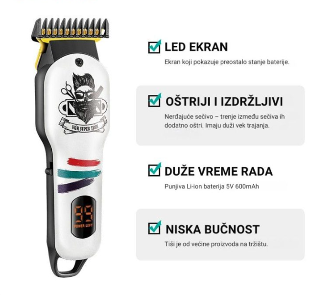 VGR Bežični Profesionalni trimer V-971 - Image 2