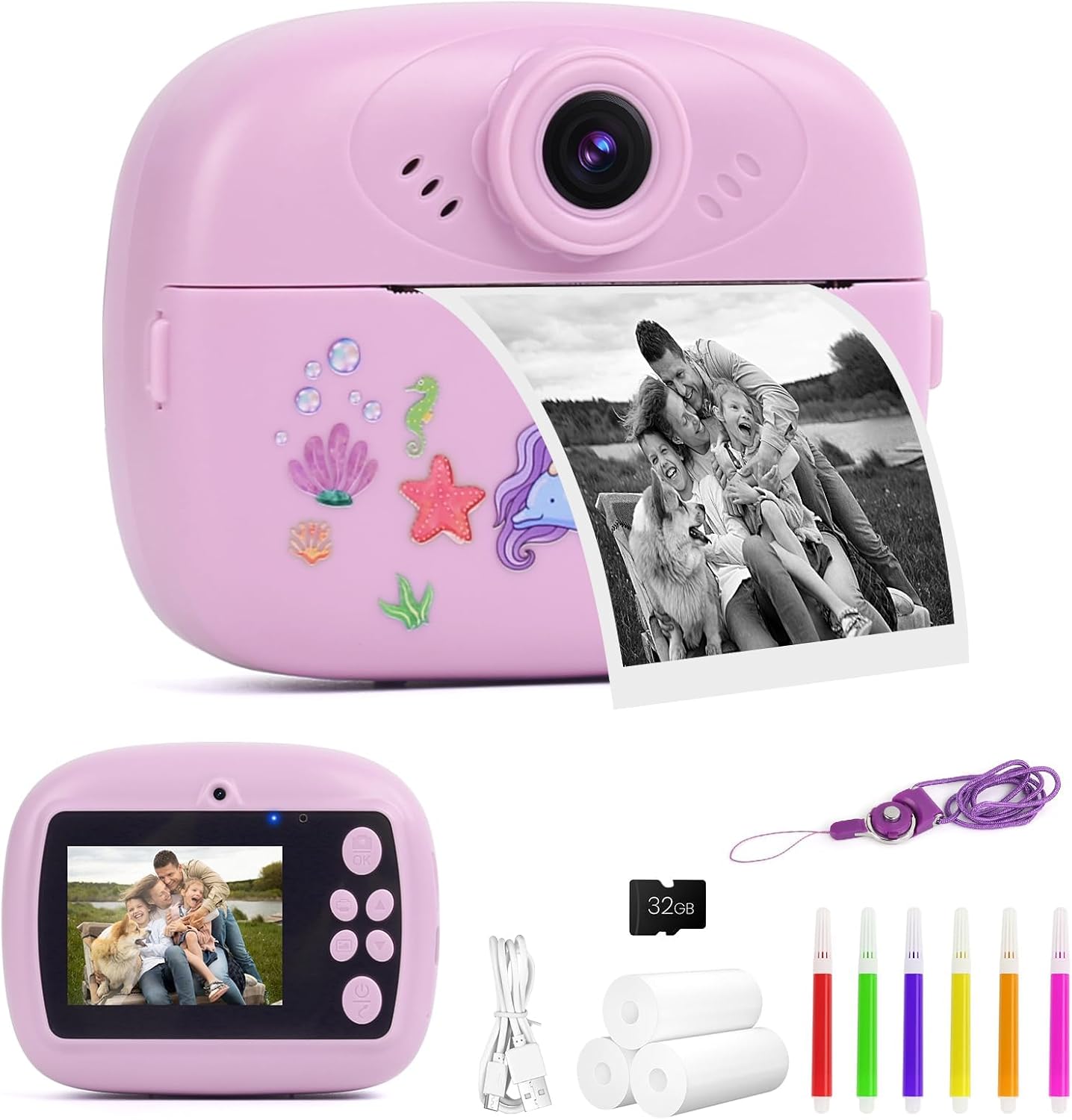 LCD Dečija Kamera sa Štampom 1080p