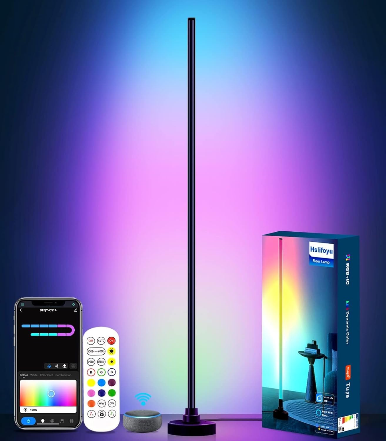 RGB Ugaona Podna Lampa 20W