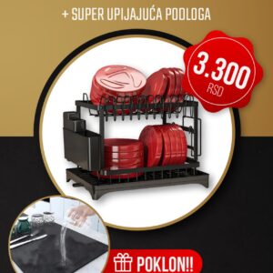 Stalak cediljka za sudove+ poklon super upijajuća podloga