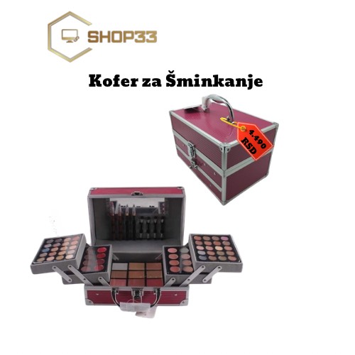 MISS ROSE Profesionalni Kofer za Šminkanje