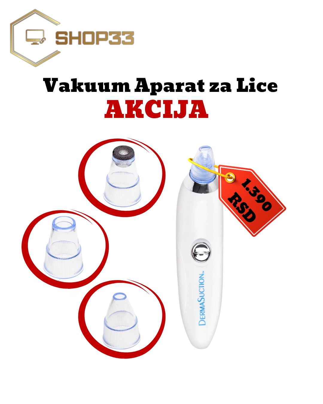 Vakuum Aparat za Čišćenje Lica 7W
