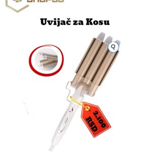 Trostruki Keramički Uvijač za Kosu 105W