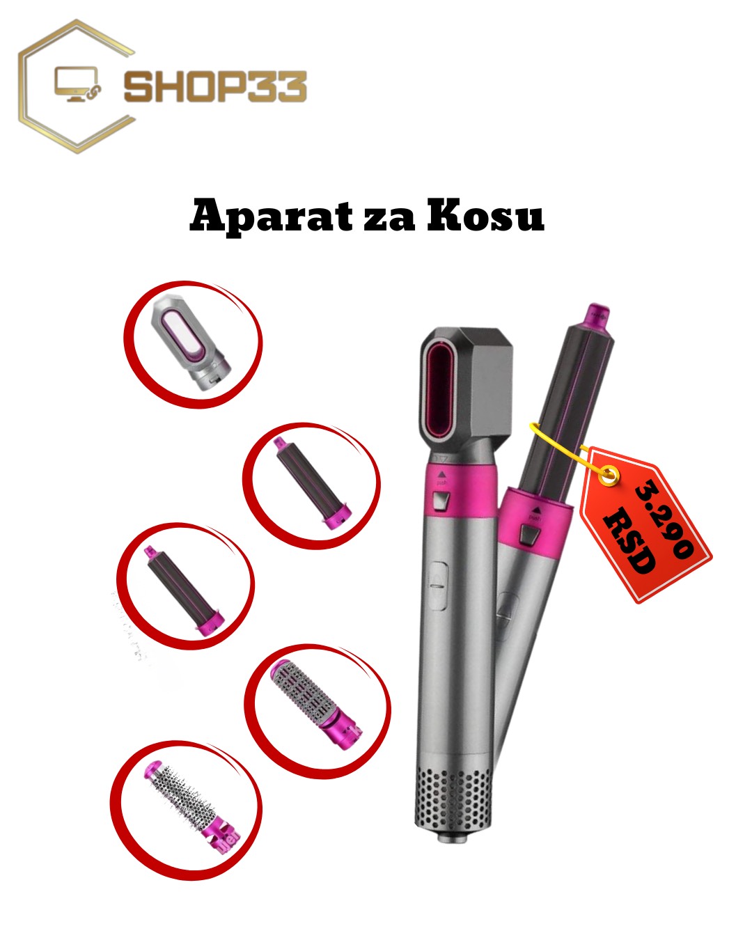 5u1 Multifunkcionalni Aparat za Kosu