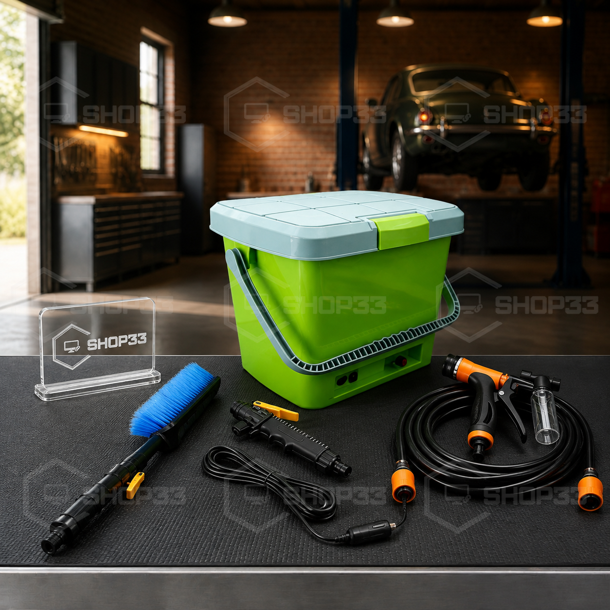 SET Perača za Auto 12V 18L + Crevo 7m