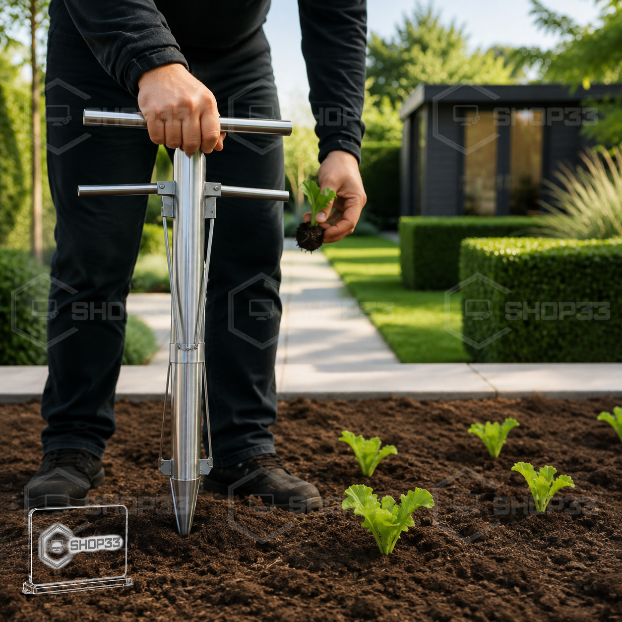 Ručna Sadilica za Baštu Metalna 80cm - Image 2