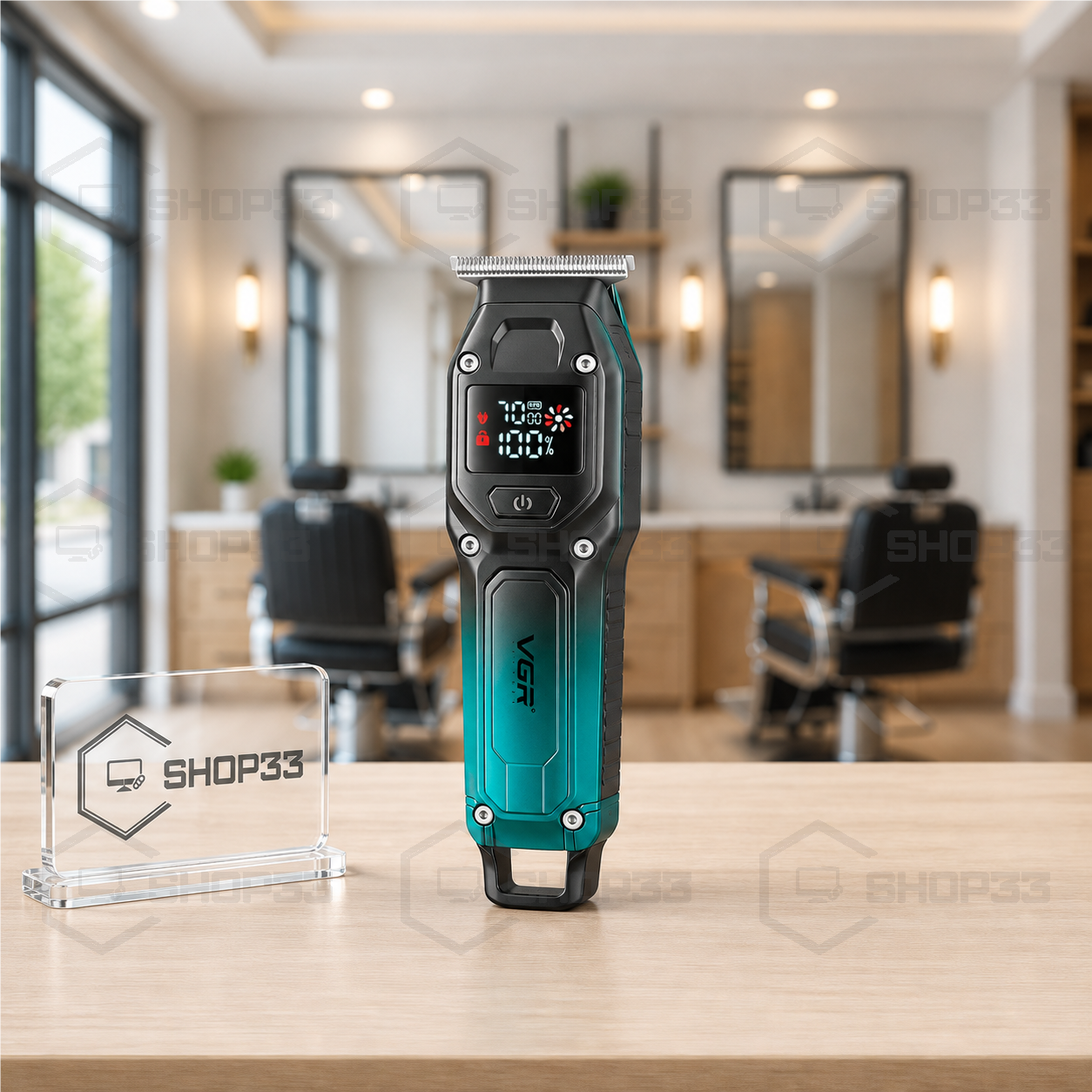 VGR Venom V-964 Trimer za Bradu i Kosu sa LCD Ekranom - Image 3