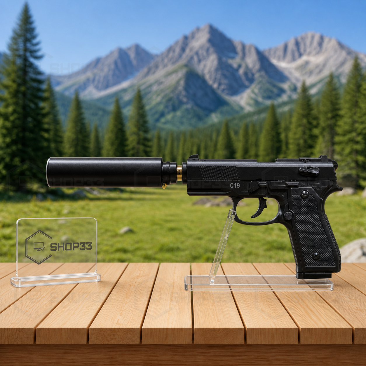 Airsoft Pištolj C19 Metalni + Prigušivač - Image 4