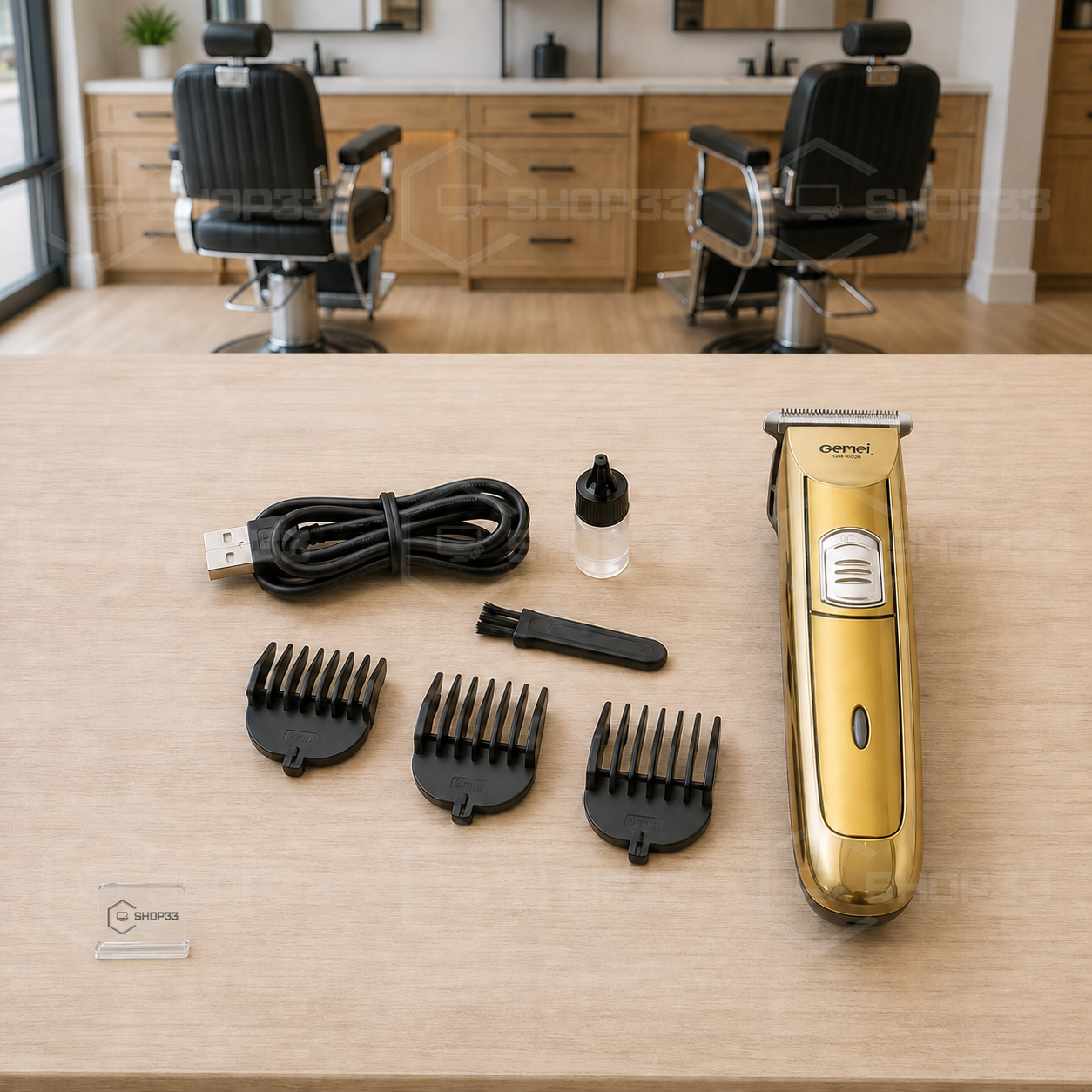 Gemei GM-6028 Bežični Trimer za Kosu i Bradu - Image 5