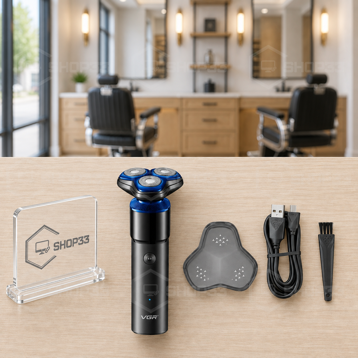 VGR Električni Brijač Rotirajući + USB Kabl - Image 3
