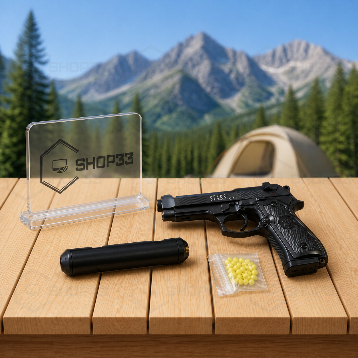 Airsoft Pištolj C19 Metalni + Prigušivač - Image 3