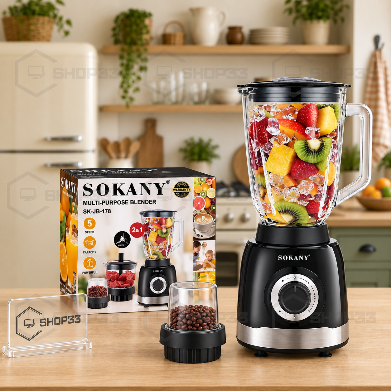 Blender Sokany Blender i Mlin za Kafu 2u1