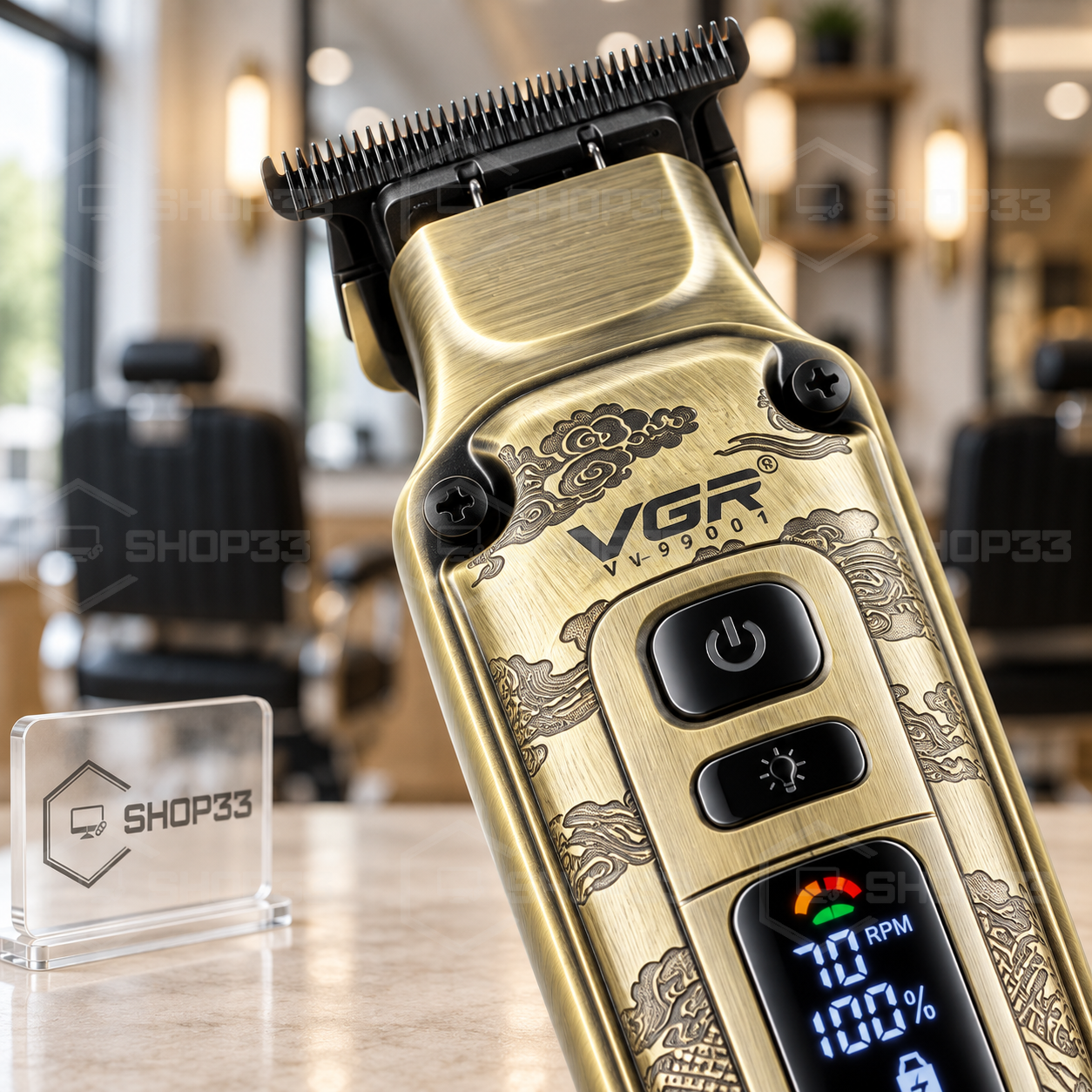 VGR Metalni Trimer za Kosu V-901 + 4 Nastavka - Image 4