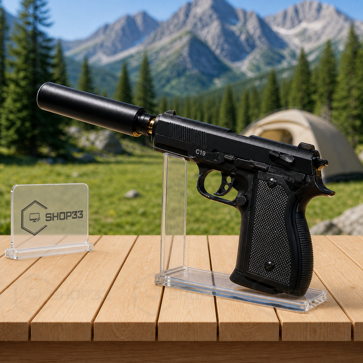 Airsoft Pištolj C19 Metalni + Prigušivač - Image 5
