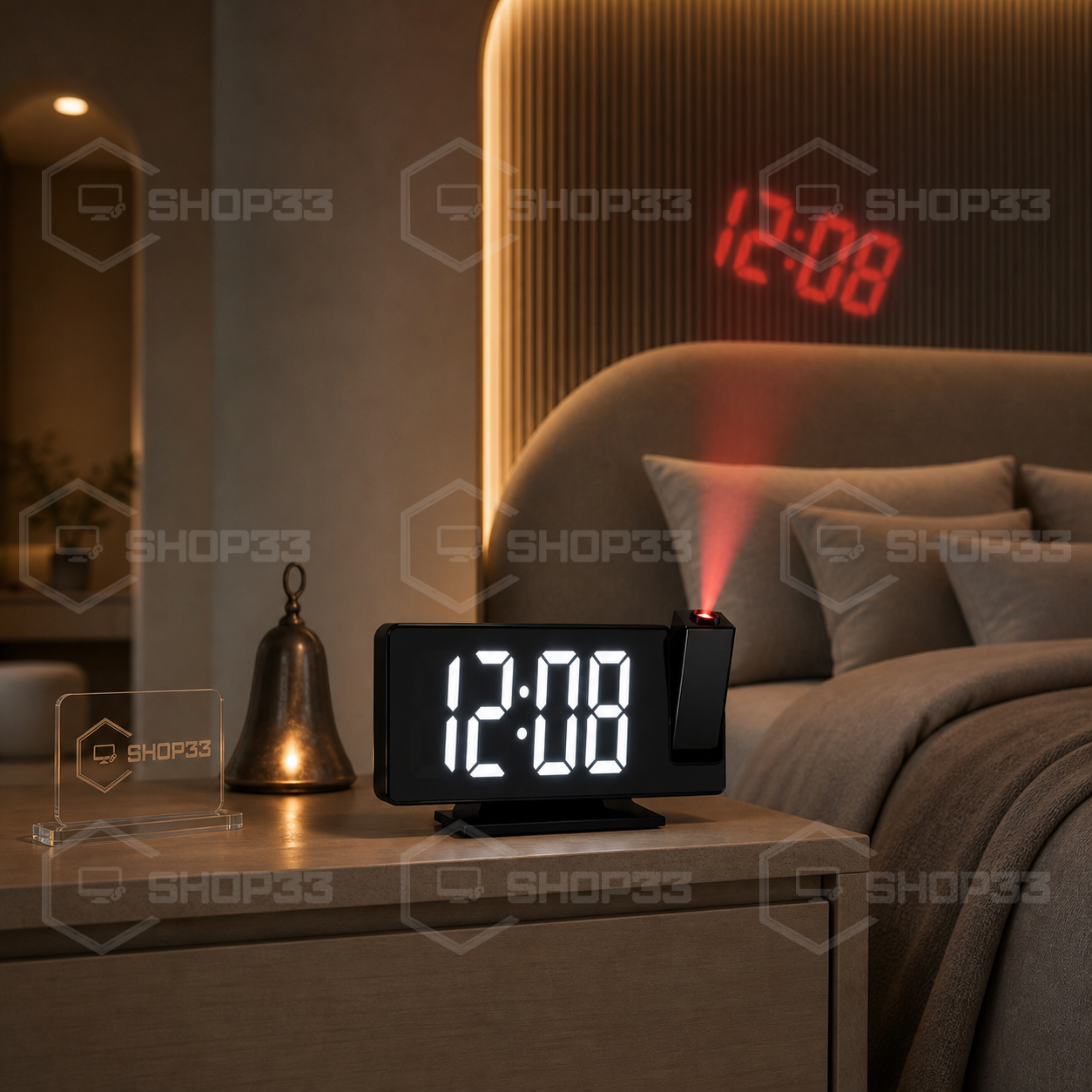 LCD Digitalni Sat sa Projektorom i Budilnikom - Image 2