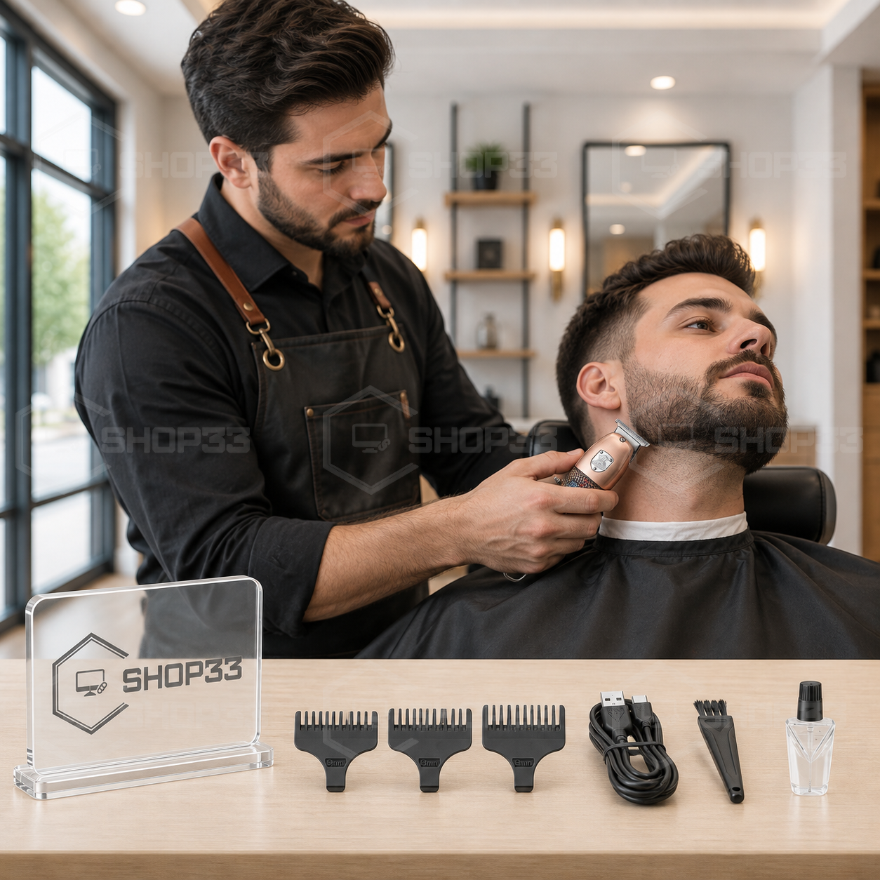 VGR Bežični Trimer za Kosu i Bradu + 3 Nastavka - Image 2