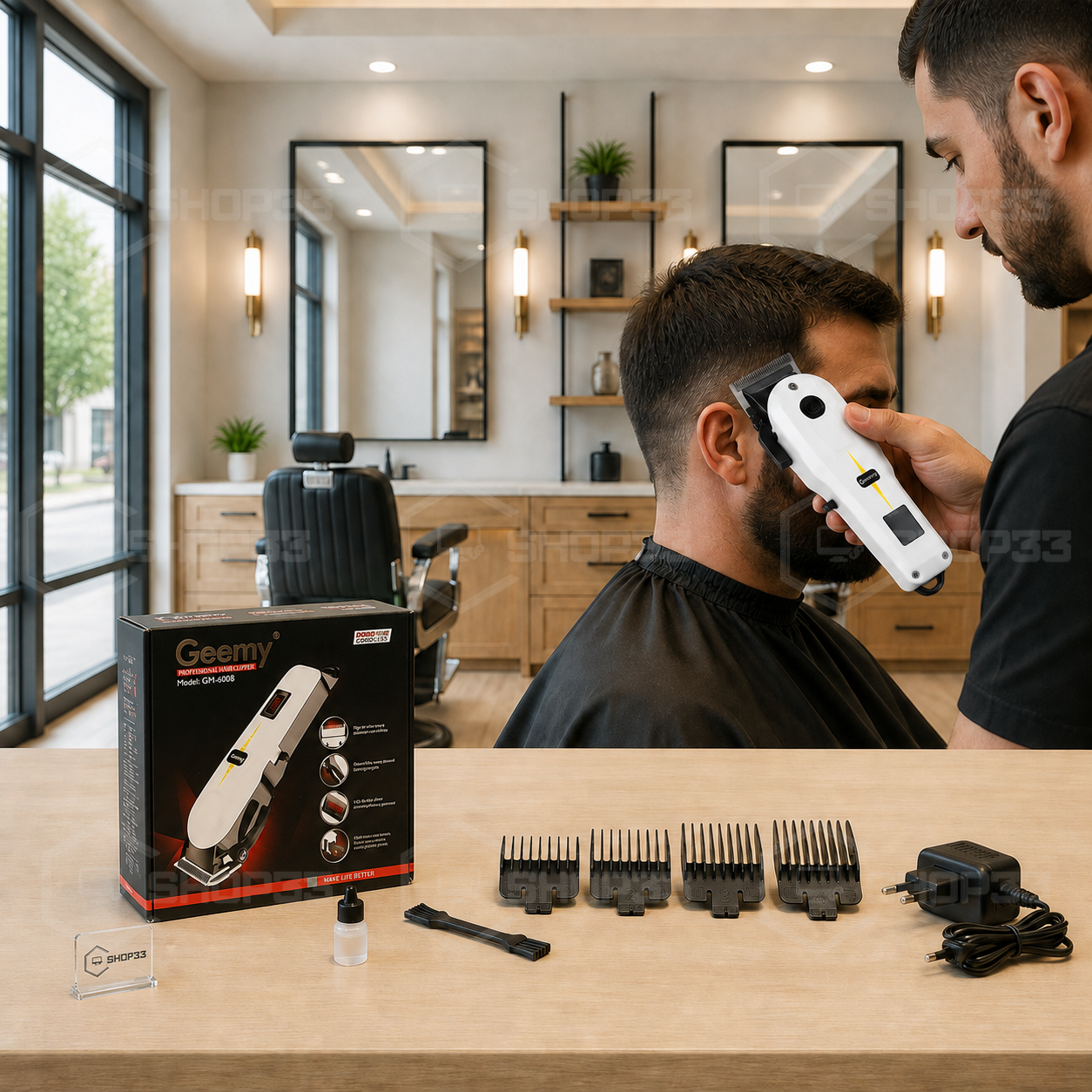 Geemy GM-6008 Bežična Mašinica za Šišanje sa Displejom - Image 2