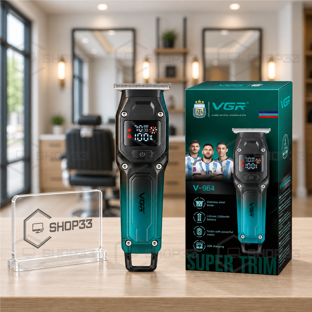 VGR Venom V-964 Trimer za Bradu i Kosu sa LCD Ekranom - Image 6