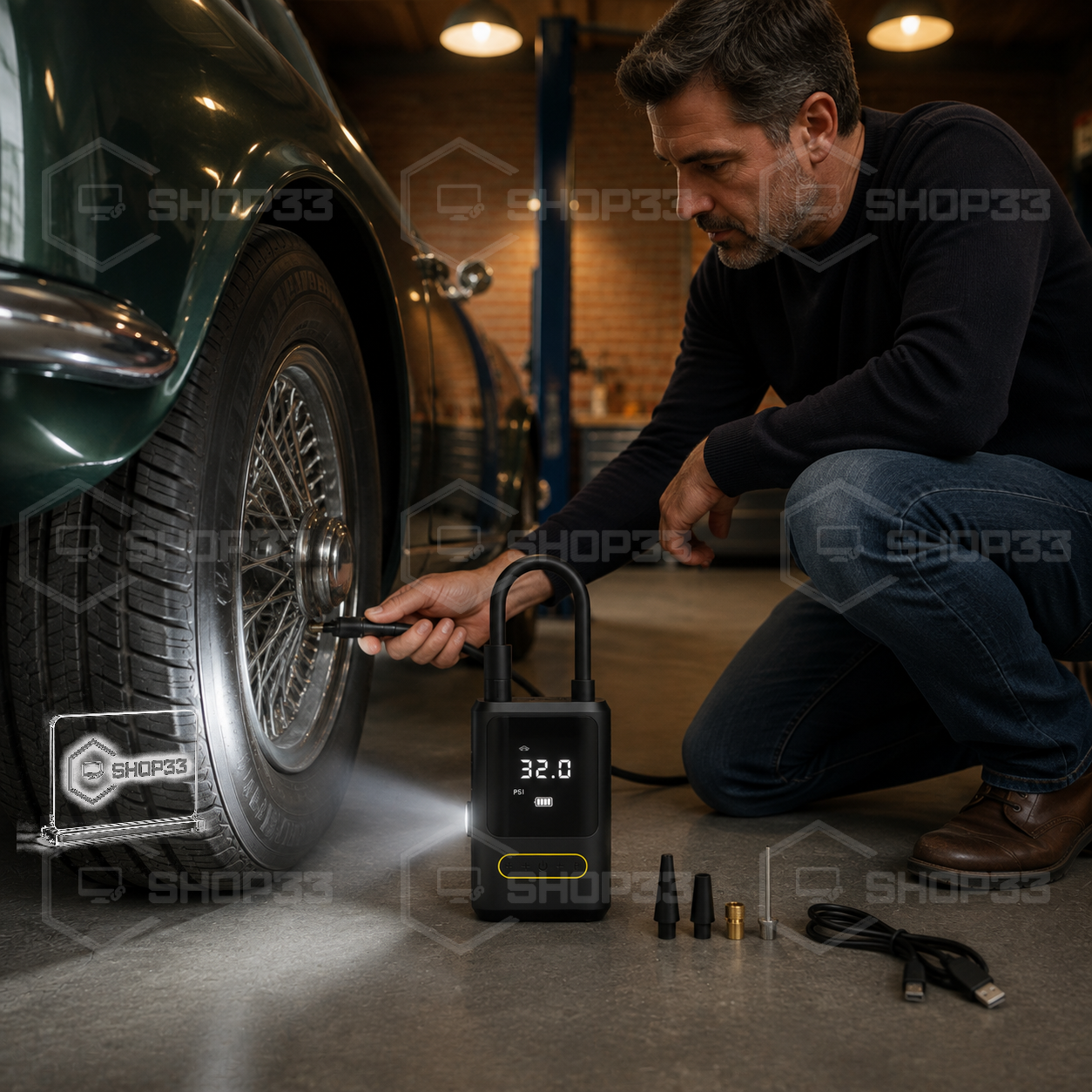AKU Kompresor za Gume LED 150PSI - Image 2