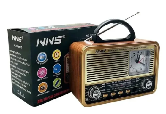 Retro Radio Bluetooth Zvučnik sa Satom