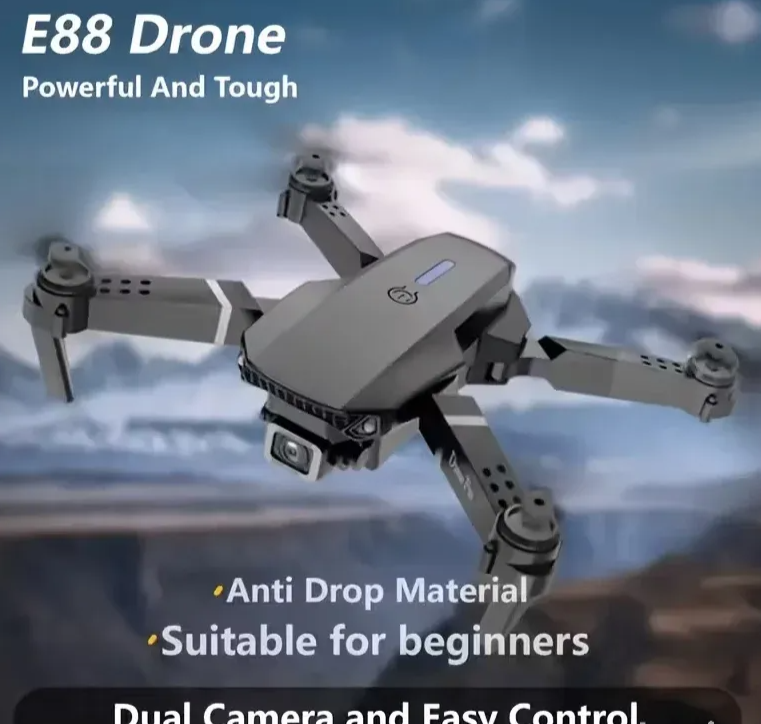 E88 Dron sa 2 HD Kamere Quadcopter 2.4G+WiFi prenos - Image 2