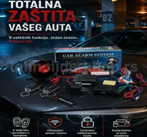 SET Auto Alarma + 2 Daljinska Upravljača