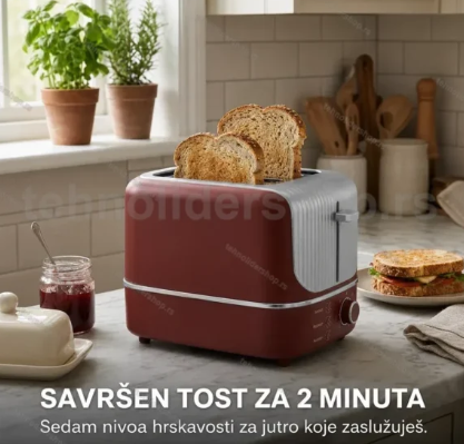 Toster za Hleb Crveni 800W