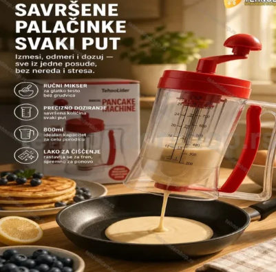 Ručni Aparat za Palačinke sa Mikserom 800ml