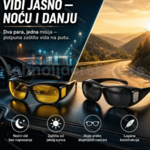 SET HD Naočara za Vožnju Dan i Noć 2 Para