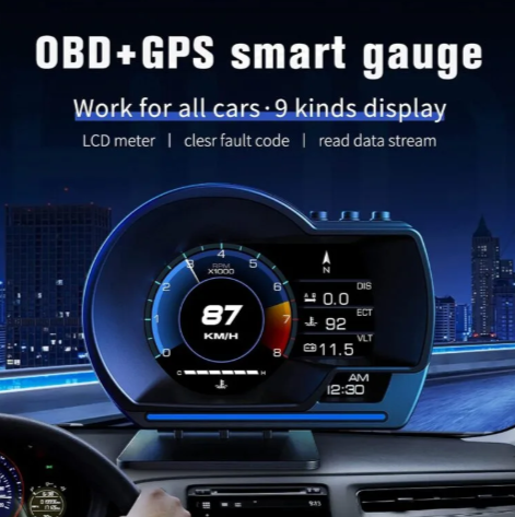 LCD Head-Up Displej OBD2+GPS sa Alarmom