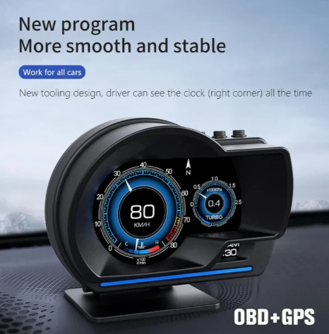 LCD Head-Up Displej OBD2+GPS sa Alarmom - Image 3